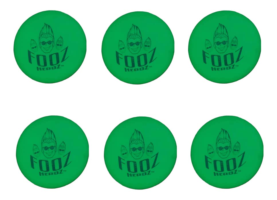 Glow in The Dark Foosball Balls (6-Pack). Great Fun for Home, Schools, Rec Centers and More. Lightning-Fast Foosballs! (White Balls That Glow Green in The Dark)