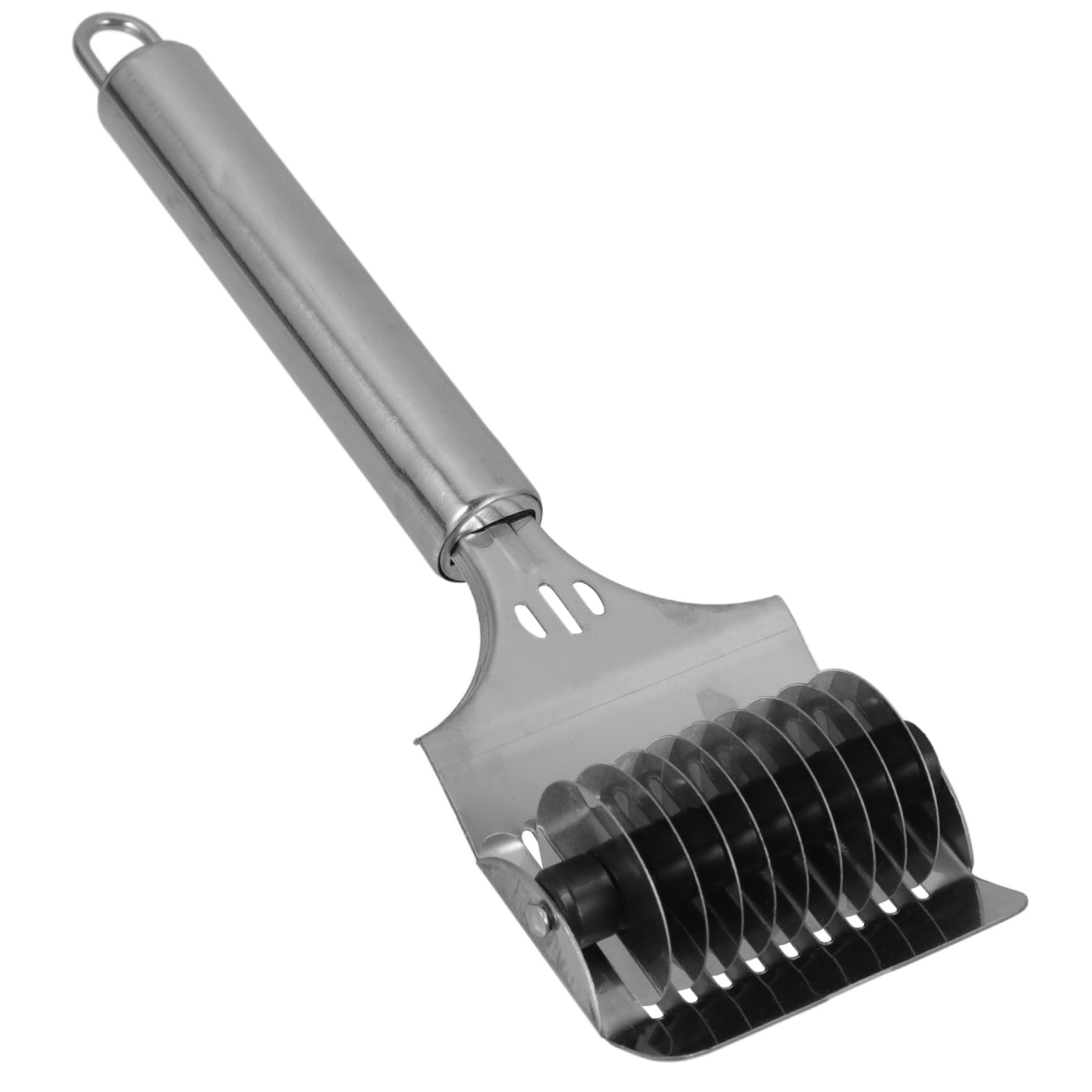 VOSAREA 1Pc Premium Stainless Steel Noodle Cutter Manual Dough Cutting Tool for Homemade Pasta Easy to Use Dishwasher Safe for Kitchen Restaurants and Noodle Shops
