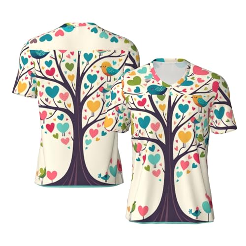 Stylish Athletic Sports Jersey Love-Tree-Birds Men's Rugby Jersey Xx-Large Black