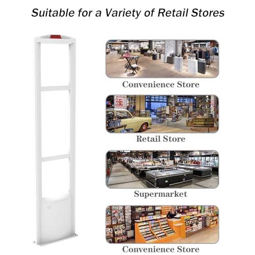 Aoeeki Retail Anti-Theft Equipment Kit,Security Tags Sensor Rf 8.2Mhz Systems Sound Light Alarm With 100Pcs Clothing Security Tags Magnet Tool For Supermarkets Clothing Stores Toy Stores thumb #3