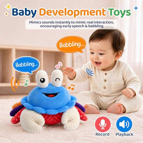 Image of Dancing Crab Baby Toy, Musical Plush Sensory Toy with Recording for Infant
