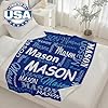 DayOfShe Personalized Blankets with Name Gifts for Boys Girls Birthday Custom Flannel Name Blankets for Christmas Kids Teenager Grandkids Gifts,Printed in USA #2