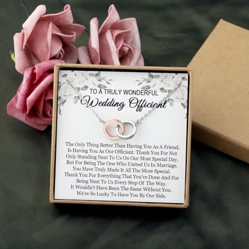 OKEYCH Best Friend Bestie Gift Will You Be Our Officiant Necklace Wedding Officiant Proposal Jewelry Bridal Party Gift2