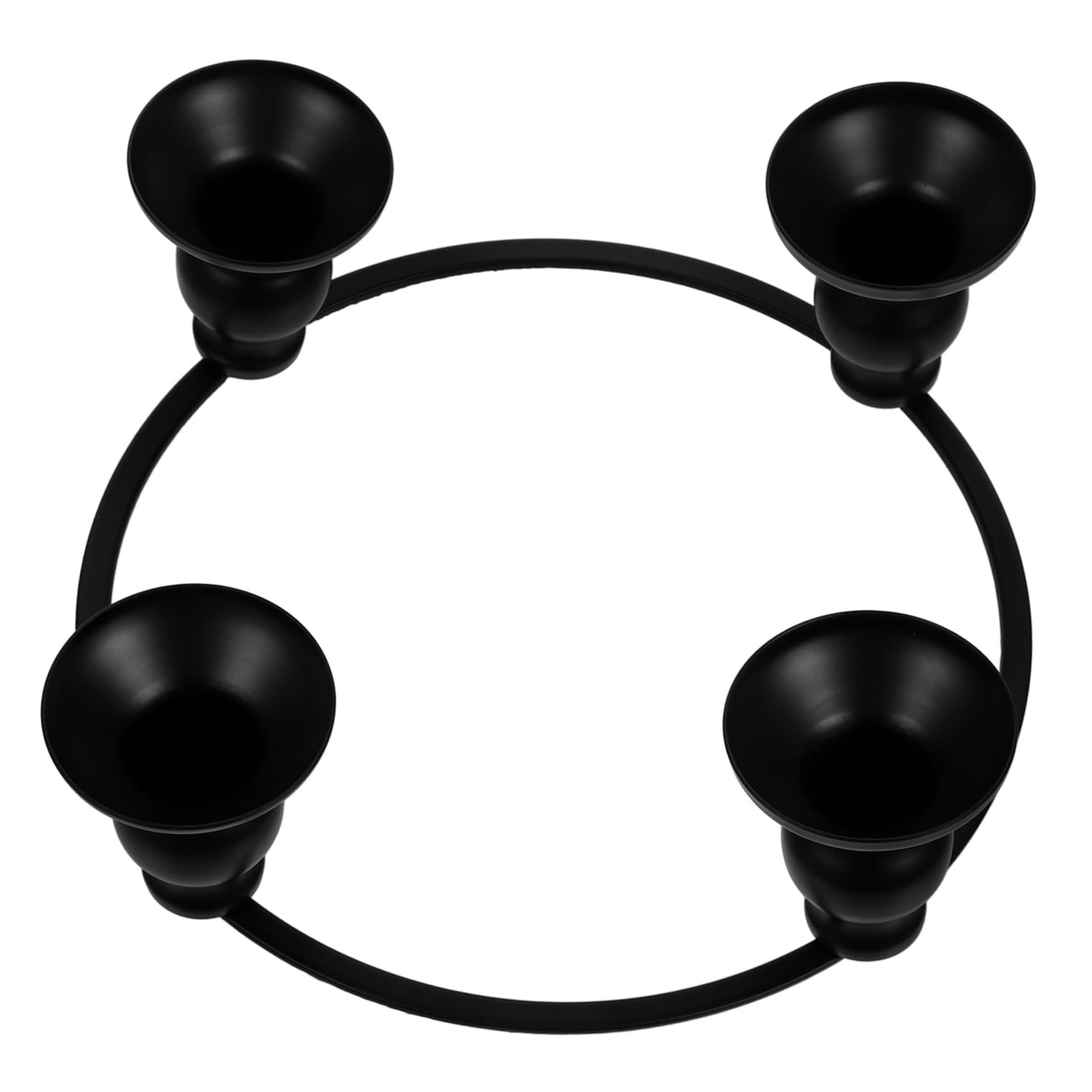 DECHOUS Christmas Iron Wreath Ring Candle Holder DIY Taper Candles Decorative Table Centerpiece