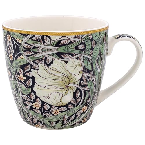 The Leonardo Collection William Morris Pimpernel Breakfast Mug for Home & Kitchen | Newly Designed Mugs for Tea & Coffee | Lovely Cup for Mens Gifts & Birthday Gifts for Women