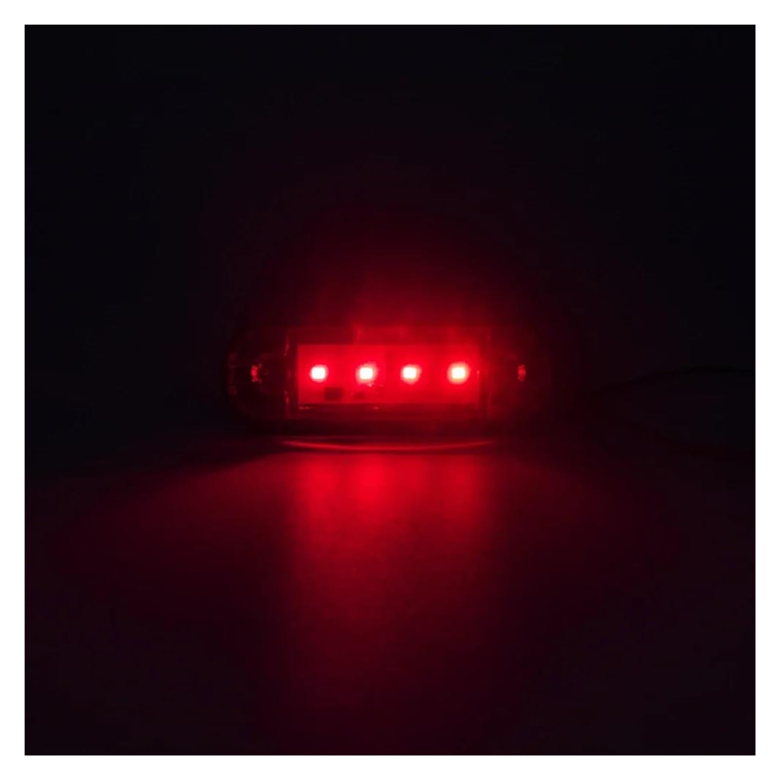 Luz Freno Trasera 10 Luces LED posición Lateral 12 V y 24 V para Coche Luces Advertencia traseras Freno para camión Remolque autobús 4 LED Reemplazo Luces Traseras(10x Red)