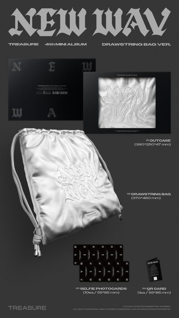 Generisch Treasure - 4th Mini Album New Wav [Drawstring Bag ver.] Limited Edition + dodatkowe fotokarty