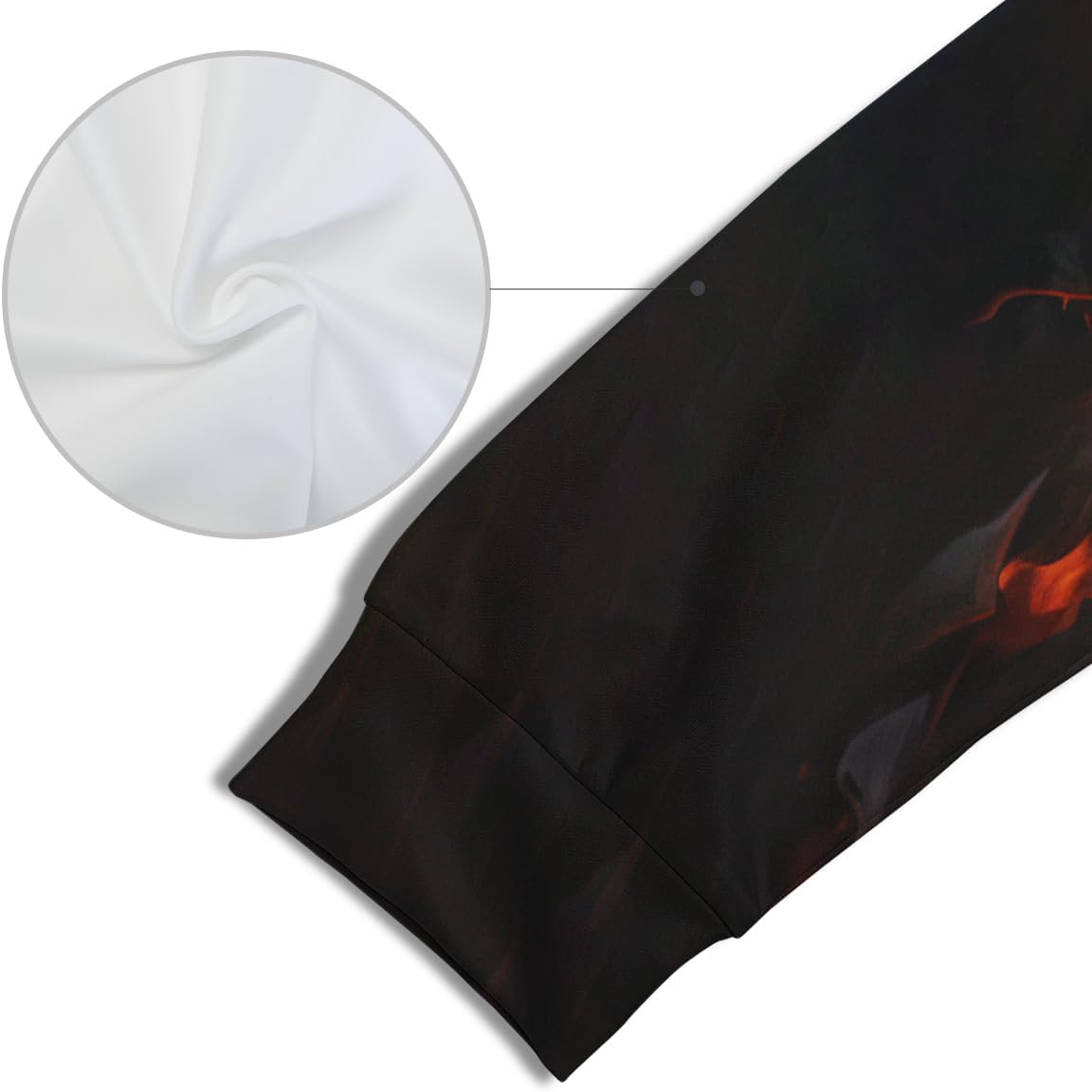 TiwBski Men's Novelty Skull Print Hoodies Sweatshirt Pullover with Pocket - Image 5