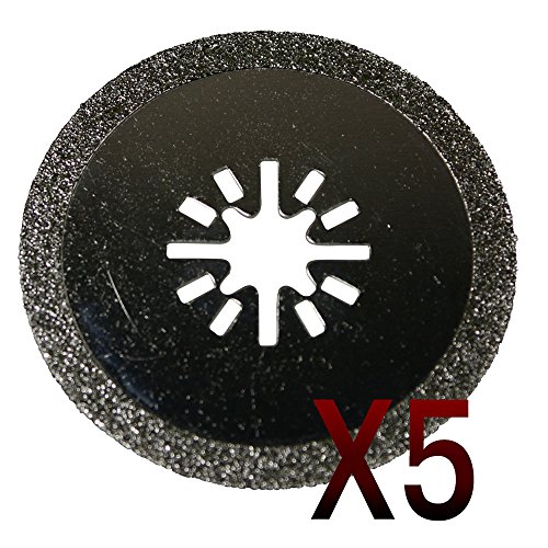 5 Pack of Electroplated Diamond 2-1/2" Round Cutting and Grinding for Tile