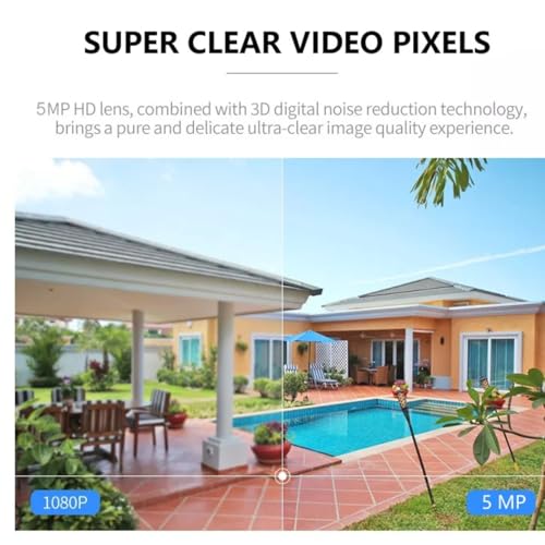 Image of White Tech Premium 5MP Outdoor PoE IP Bullet Camera Built-in Mic Human Detection Color Night Vision 3.6MM Lens for Home Office Security CCTV Camera Compatible Others Brand NVRs Support (Pack of 1)