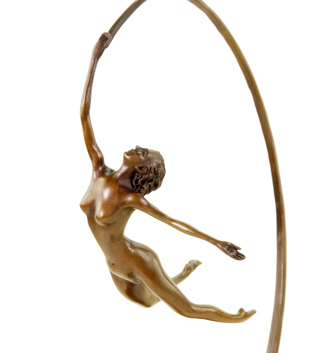 Kunst & Ambiente - Leichtigkeit des Seins - signiert Milo - Limitierte Bronzestatue - limitiert - nummeriert - Frauenakt aus Bronze - braun - Skulpturen online kaufen - Modern Art