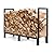 HYZSWGC 4Ft Firewood Rack Stand, Outdoor Adjustable Heavy Duty Fire Log Stacker Stand for Fireplace, Outdoor Indoor Metal Wood Pile Storage Organizer, Patio Logs Stand tool, Black