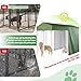 Outdoor Dog Kennel Cover Half Coverage for 8'Dx4'Wx6'H 600D Heavy Duty Waterproof Kennel Covers for Dog Cages(Cover Only) Greenish Color