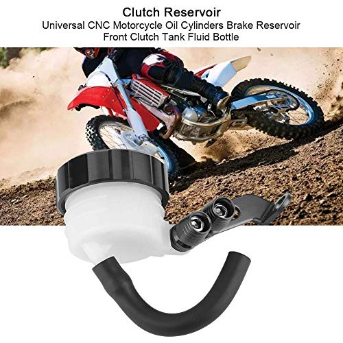 Yctze Réservoir de liquide d'embrayage de moto, cylindres d'huile de moto CNC universels Réservoir de frein avant réservoir de liquide d'embrayage(noir) - Image 4