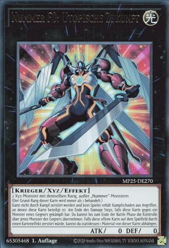 Nummer F0: Utopische Zukunft MP25-DE270 Ultra Rare Deutsch Boosterfrisch 1. Auflage - 2025 Mega-Pack Tin - mit ReCollectibles-Versandschutz - für Yu-Gi-Oh!