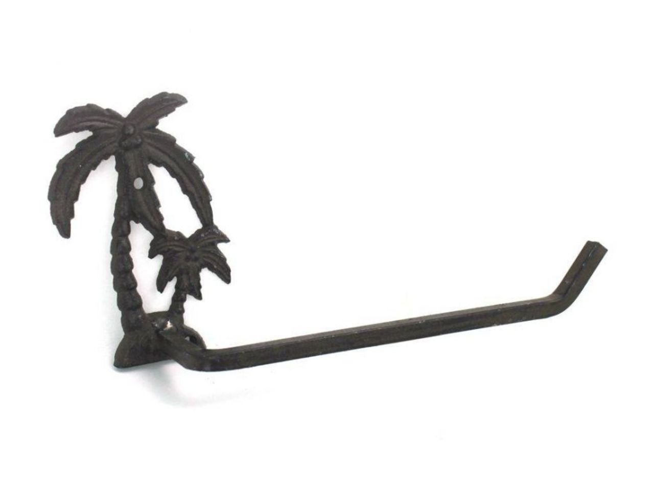 Hampton Nautical Cast Iron Palm Tree Toilet Paper Holder 10