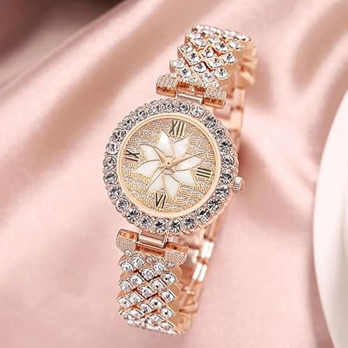 Dacdyi 3Pcs Luxury Women Watches Wholesale Diamond Bracelet Watch Round Dial Analog Quartz Lady Wristwatches by Dacdyi - Used condition - Image 7