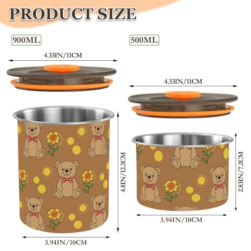 Contenedor de Café Hermético Acero Inoxidable 900ml miniatura 2