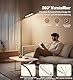 HANDSONIC LED Stehlampe Dimmbar 18W 1650LM Schwarz,Standleuchte Wohnzimmer mit 360° Schwanenhals & Unendlich Dimmer (3000K-6500K),Leselampe Fernbedienung (Retro)