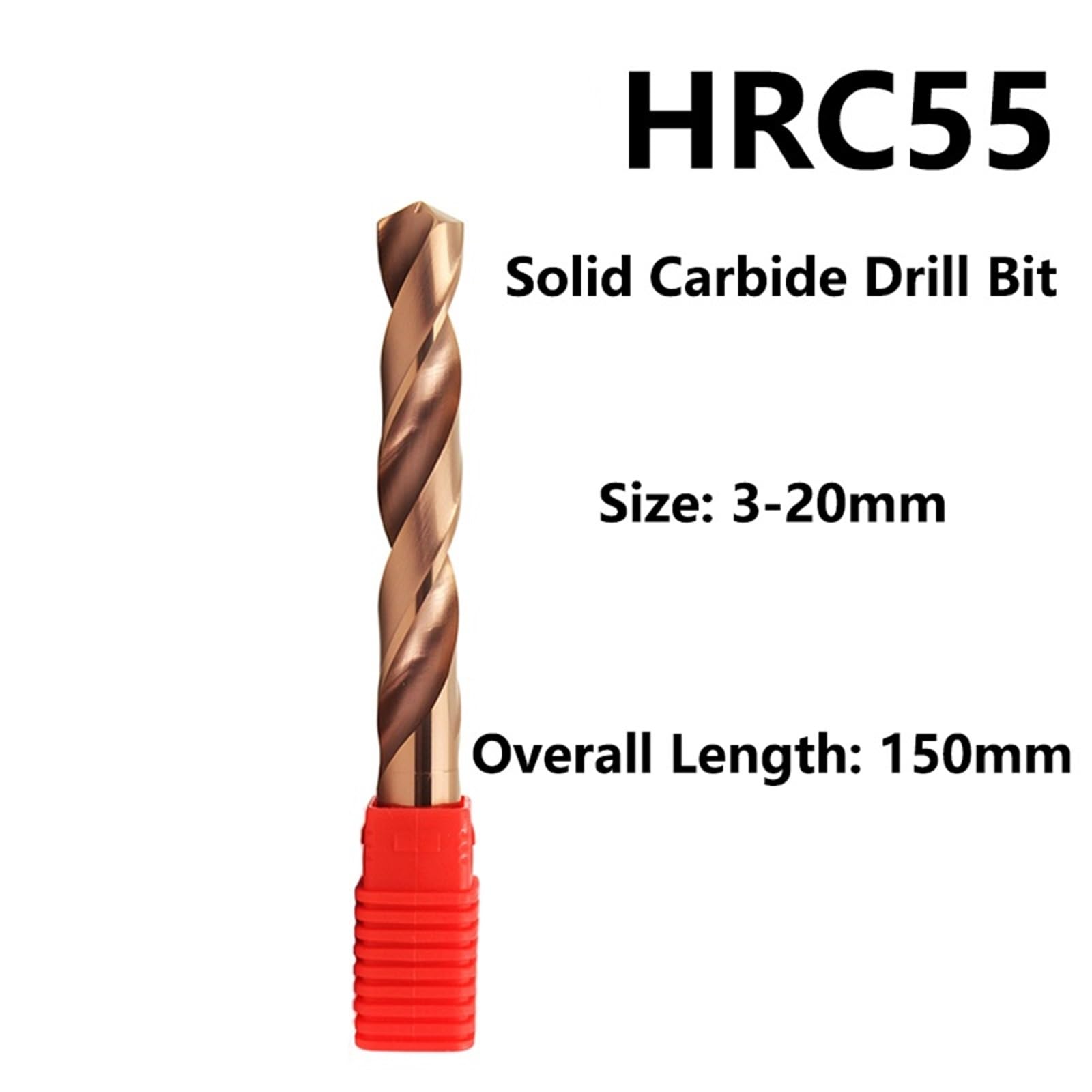 1 pz 3mm-20mmx150mm OAL HRC55 set di punte for trapano in metallo duro, punte for trapano a spirale con scanalatura a spirale for utensili in lega dura in acciaio inossidabile(6mm)