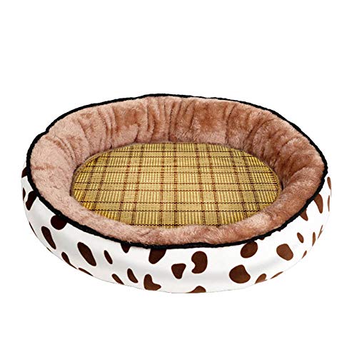JPSSYXLCC ぬいぐるみリムパッドと滑り止めボトムドッグベッドサマードッグベッド犬小屋ペットフロッピードライブ-コーヒー_M