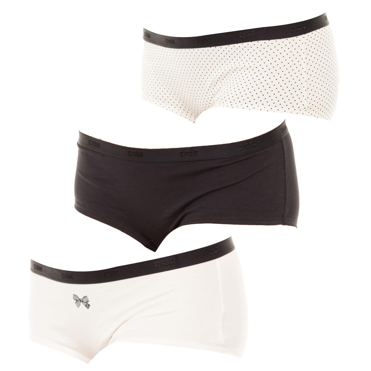 DIM Boxer Damen Les Pockets Baumwolle Farben & Muster x3