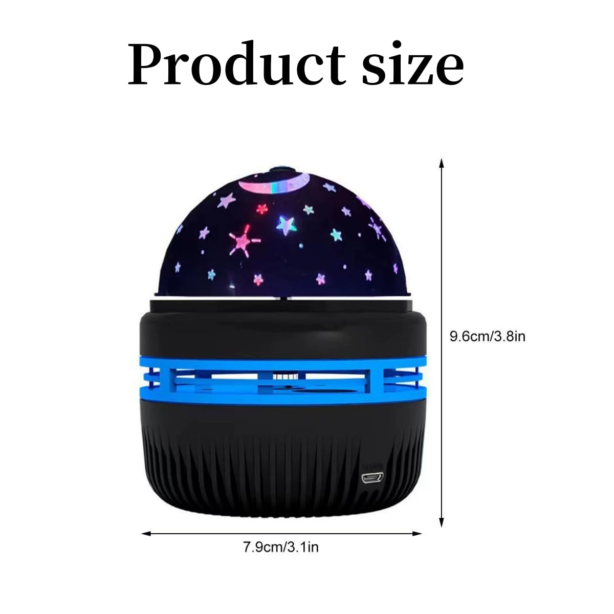 Zestaw 8 projektorów Gwiazdy Lampka nocna Zabawki Dzieci Mini LED USB Atmosfera Dom Samochód Party Rozmiar Przenośny Dekoracja
