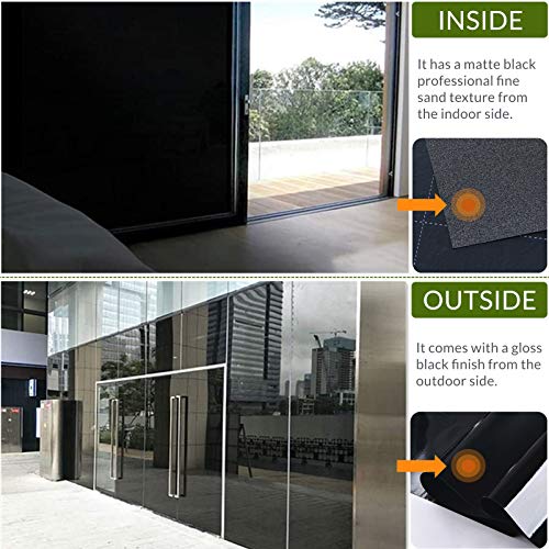 image for VELIMAX Static Cling Total Blackout Window Film Privacy Room Darkening