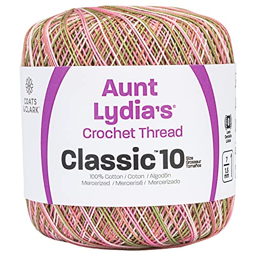 Image of Coats Crochet 154-703 Aunt Lydia's Crochet, Cotton Classic Size 10, Pink Cameo