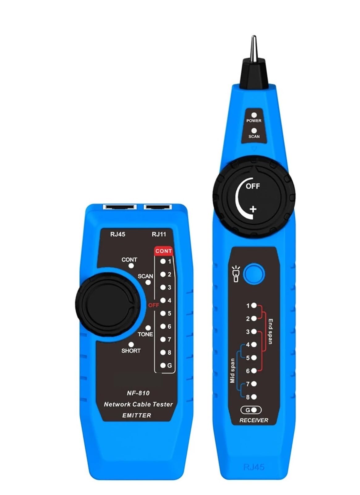 Cable Tracker, Network Cable Tester Wire Tracker Diggnose RJ11 RJ45 Cat5 Cat6 Telephone Tracer LAN Line Finder