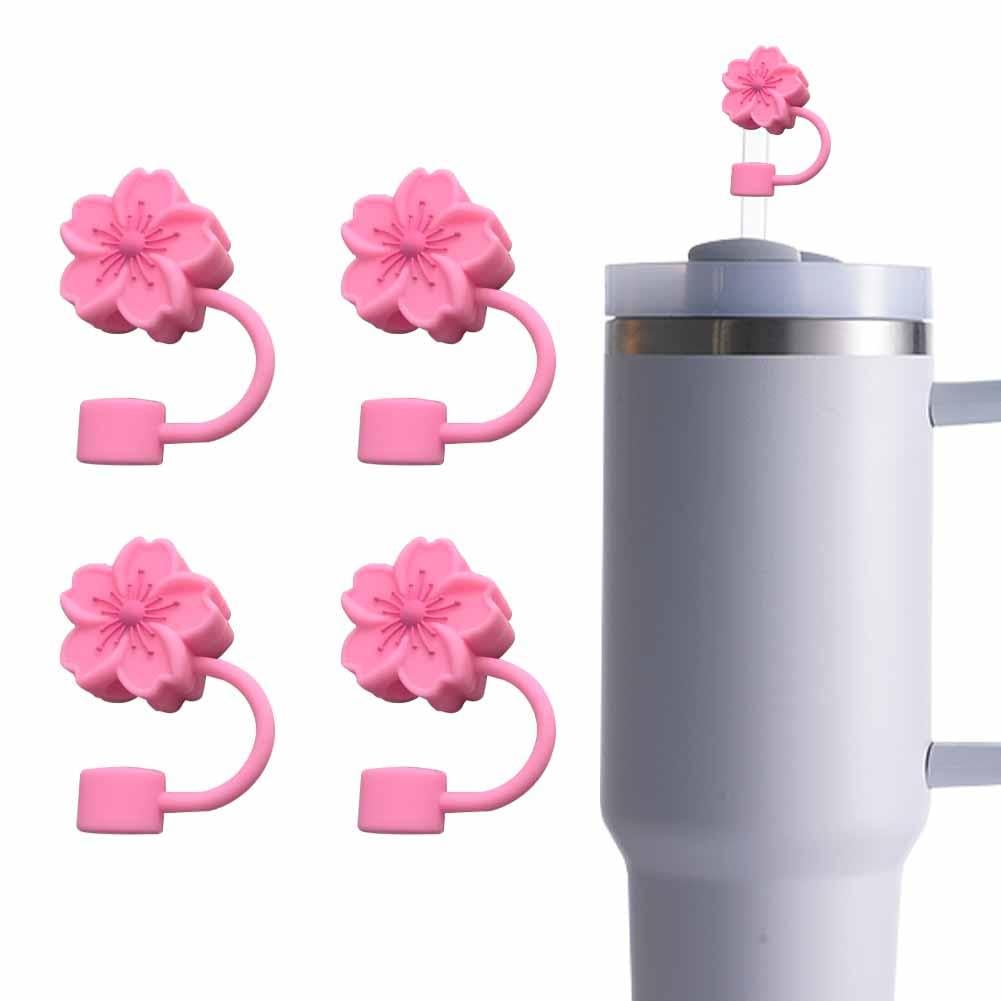 Tappo Di Paglia In Silicone Con Fiori Di Ciliegio Per Stanley Cup