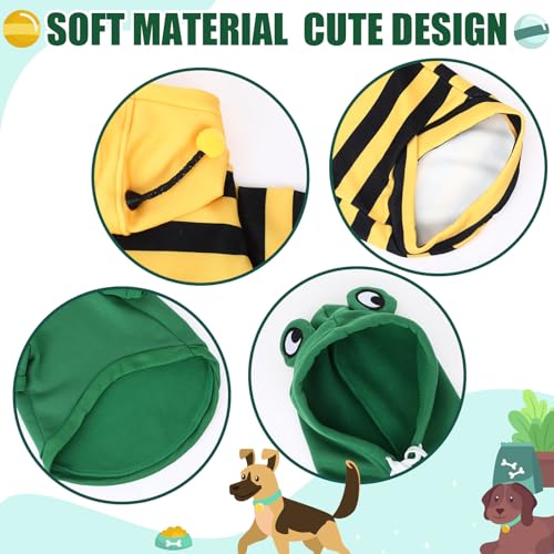 Disfraz para perro y gato sudaderas rana y abeja M miniatura 3