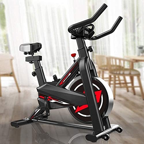 Image of Indoor Cycling Stationary Bike Exercise Bike for Home Cardio Gym Belt Drive Workout Bike with Comfortable Seat Cushion LCD Monitor