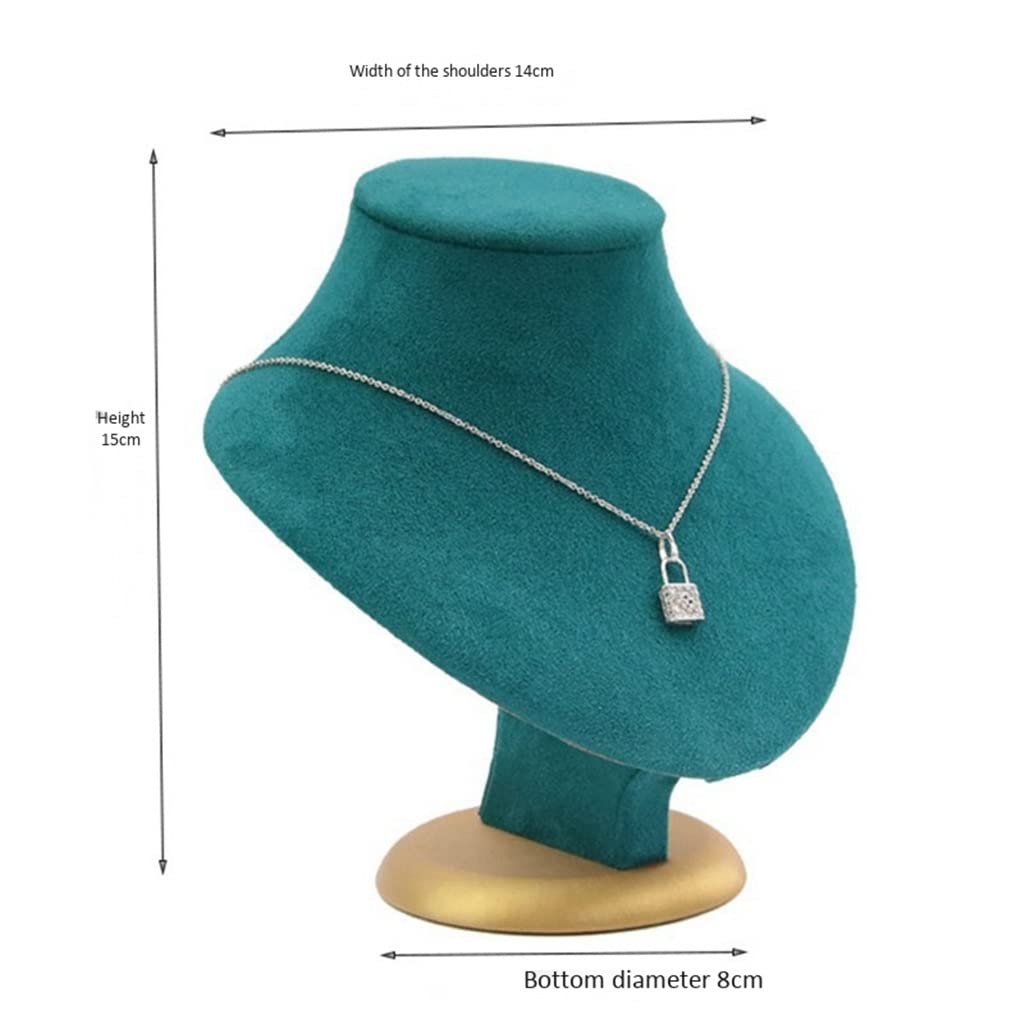 TJLSS Schmuckhalter, grüner Mikrofaser-Flanell-Halter, Halsketten-Halter, Ohrring-Halter, Schmuck-Display-Requisiten Present