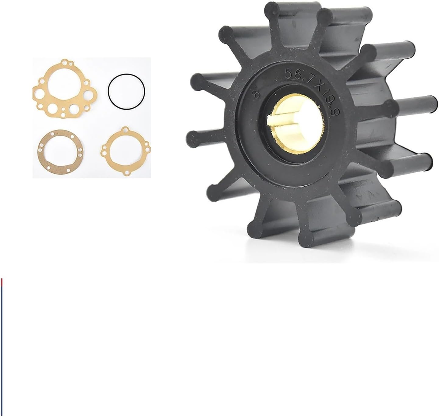 Inboard Flexible Water Pump Impeller Kit for SHERW~OD 10077K 500166 132-0379/0132-0498/0541-1519 7110 08-32-1201