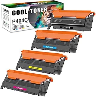 4 Pack CLT-P404C P404C Compatible for Samsung C480fw Toner Xpress SL C430w C480w C430 C48x C480 C480fn C483w C43x CLT-K404S CLT-C404S CLT-M404S K404S Y404S Cartridge Black Yellow Cyan Magenta