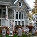 Yuleglowix 17 Inch Halloween Yard Signs Tombstones for Graves Decor Set with Stakes. Nightmare Before Christmas Inspired, Halloween Gravestones Outdoor Decorations Scary Decoration Displays for Party