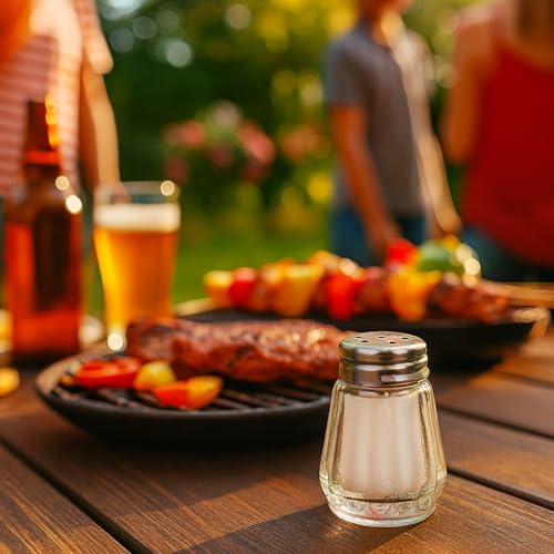 10Packs Small Salt and Pepper Shakers Mini Glass Spice Shaker Containers with Stainless Steel Lids Tiny Individual Seasonings Holders for Home, Wedding,Kitchen Restaurant Travel - Thumbnail 4