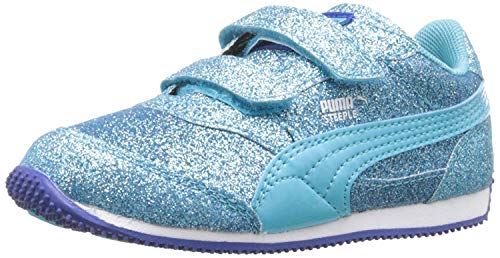 PUMA Steeple Glitz Glam V Kids Sneaker (Toddler/Little Kid/Big Kid), Blue Atoll, 8 M US Toddler