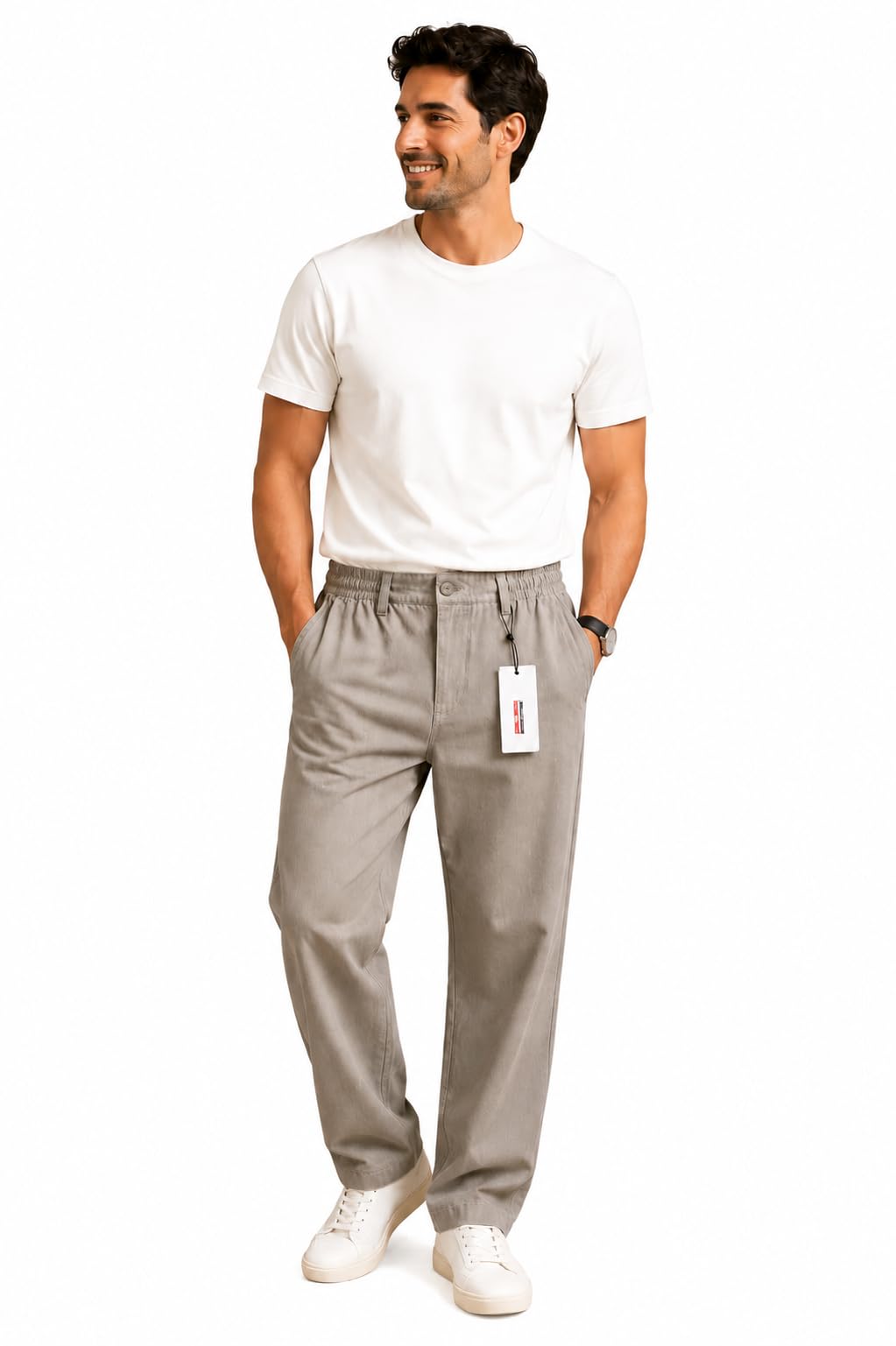 Leinen Track Pant for MAN Look Like Premium and Gorgeous COMFARTABLE,Relaxed FIT,Casual WEAR Grey-picture-30