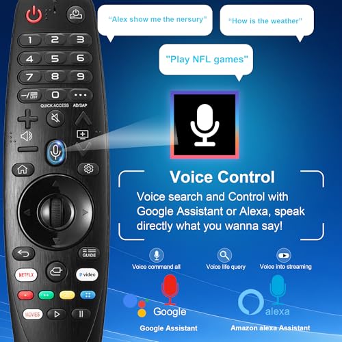 Image of Replacement for LG TV Remote Magic Remote Control AKB75855501 Compatible with Many LG OLED QNED NanoCell Webos Smart TV Models AN-MR20GA MR19BA MR18BA, with Voice and Pointer Function,Google /Alexa