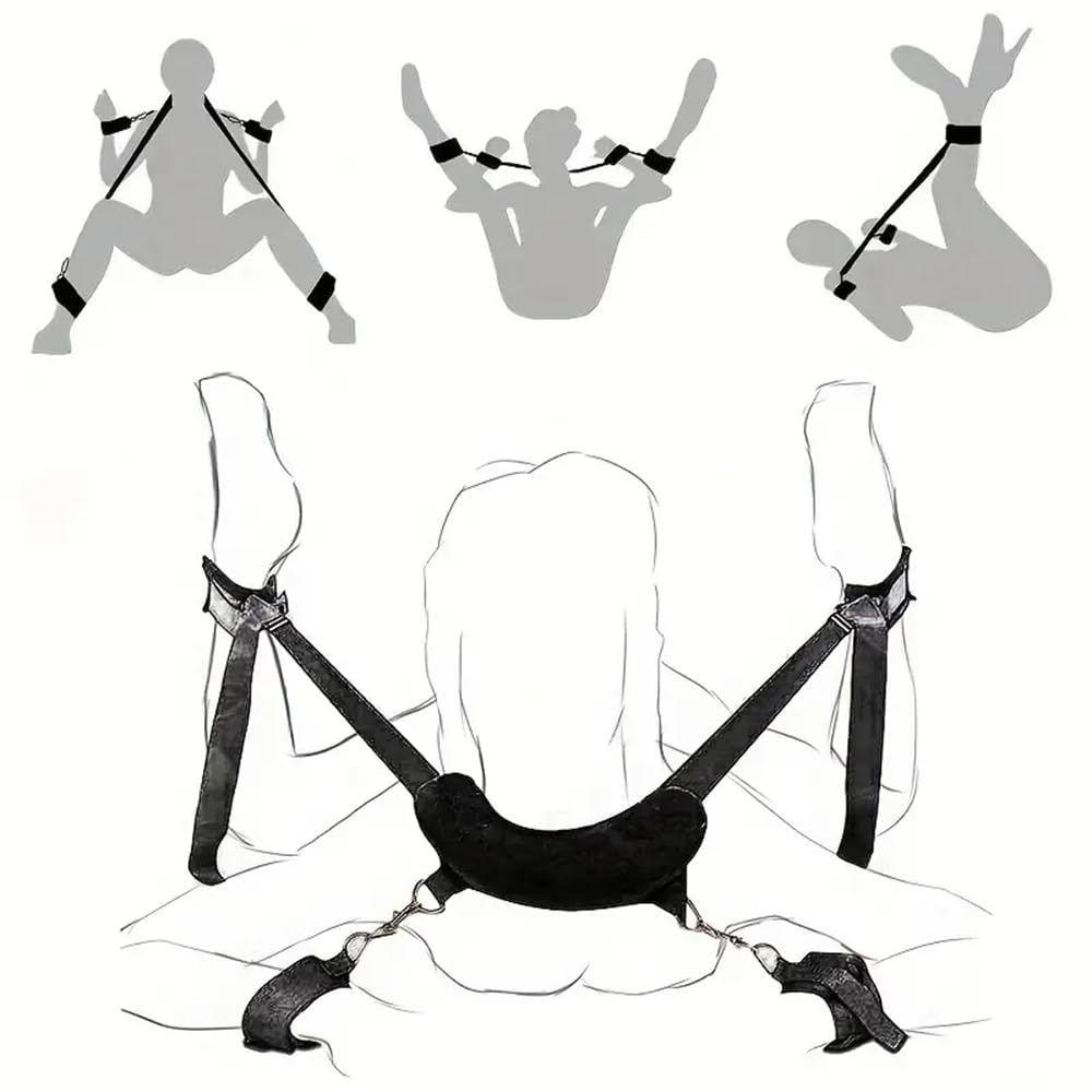 1 pièce de jeu pour lit de yoga attaché aux jambes, poignets, chevilles et poignets d'exercice de yoga pour femme