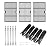 BBQ-PLUS Grill Replacement Parts Kit for Dyna Glo DGF510SBP,Home Depot DGF510PBP-D,Backyard BY13-101-001-13,GBC1460W,Cooking Grates,Heat Plates Shields,Grill Burners and Electrode Ignitor Repair kit