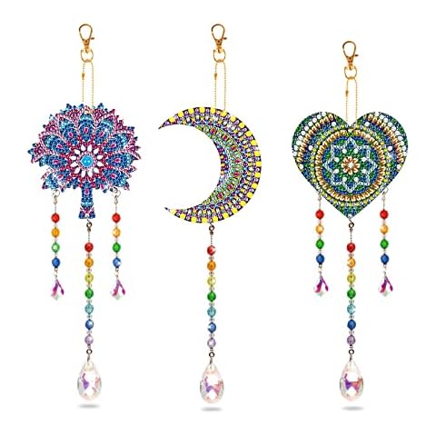 MWOOT 3Pcs DIY Crystal Wind Chime Kit Cover
