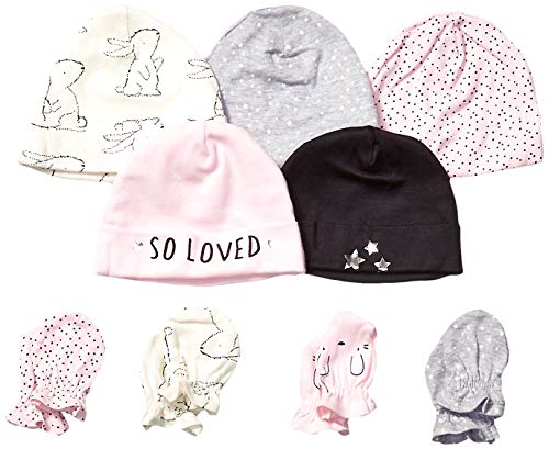 Image of Gerber Baby Girls' Cap and Mitten Sets