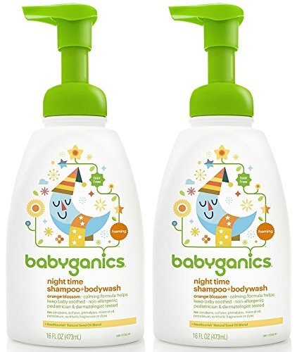 Babyganics Shampoo and Body Wash Night Time Orange Blossom, 16 Ounce, 2 Pack