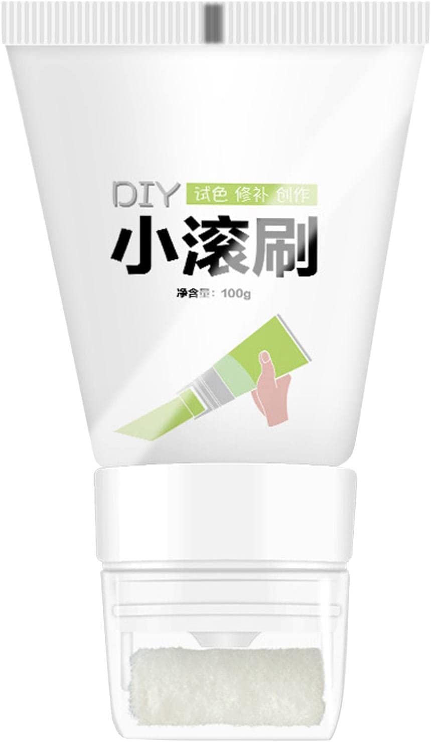 Wall Latex Paint - Wall Renovation Paint, Wall Paint Chip Repair, DIY Eco-Friendly Repair Wall Paste, Small Roller Paint Graffiti, for Renovate The Wall (White)