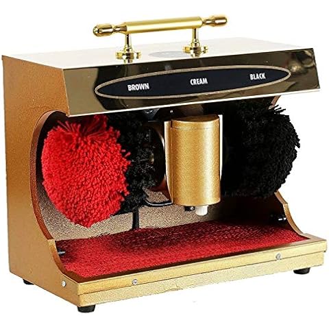 Automatic Electric Shoe Polishing Machine Buff Polisher Polish Shining Cleaner UK Plug + Free Cream Polish Bottle Cover