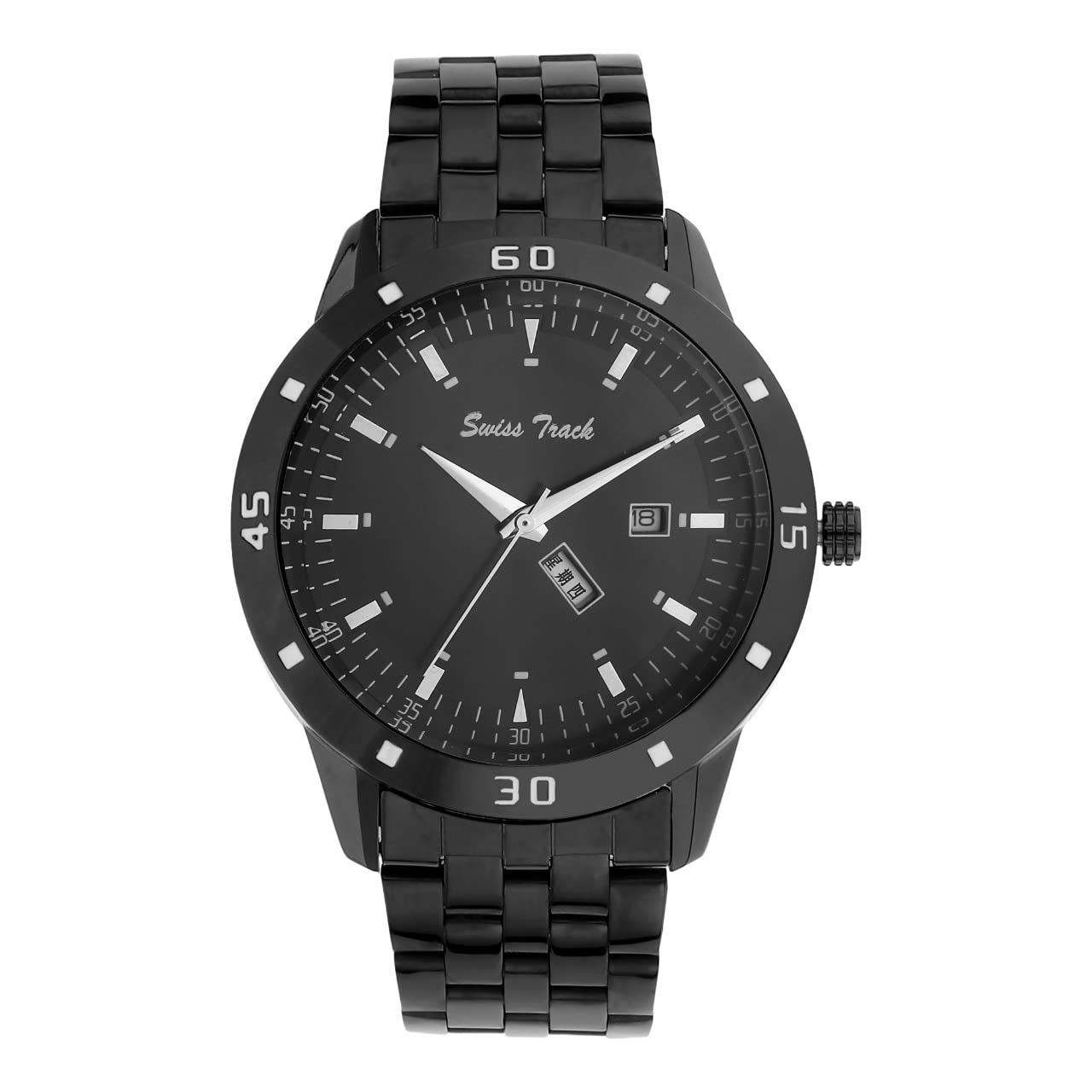 swiss track Brass St-14 Analogue Day & Date Casual Watch Mens|Boys (Pack Of 1) ( Black ) (B0BGYJ9R9H) Amazon Price History, Amazon Price Tracker