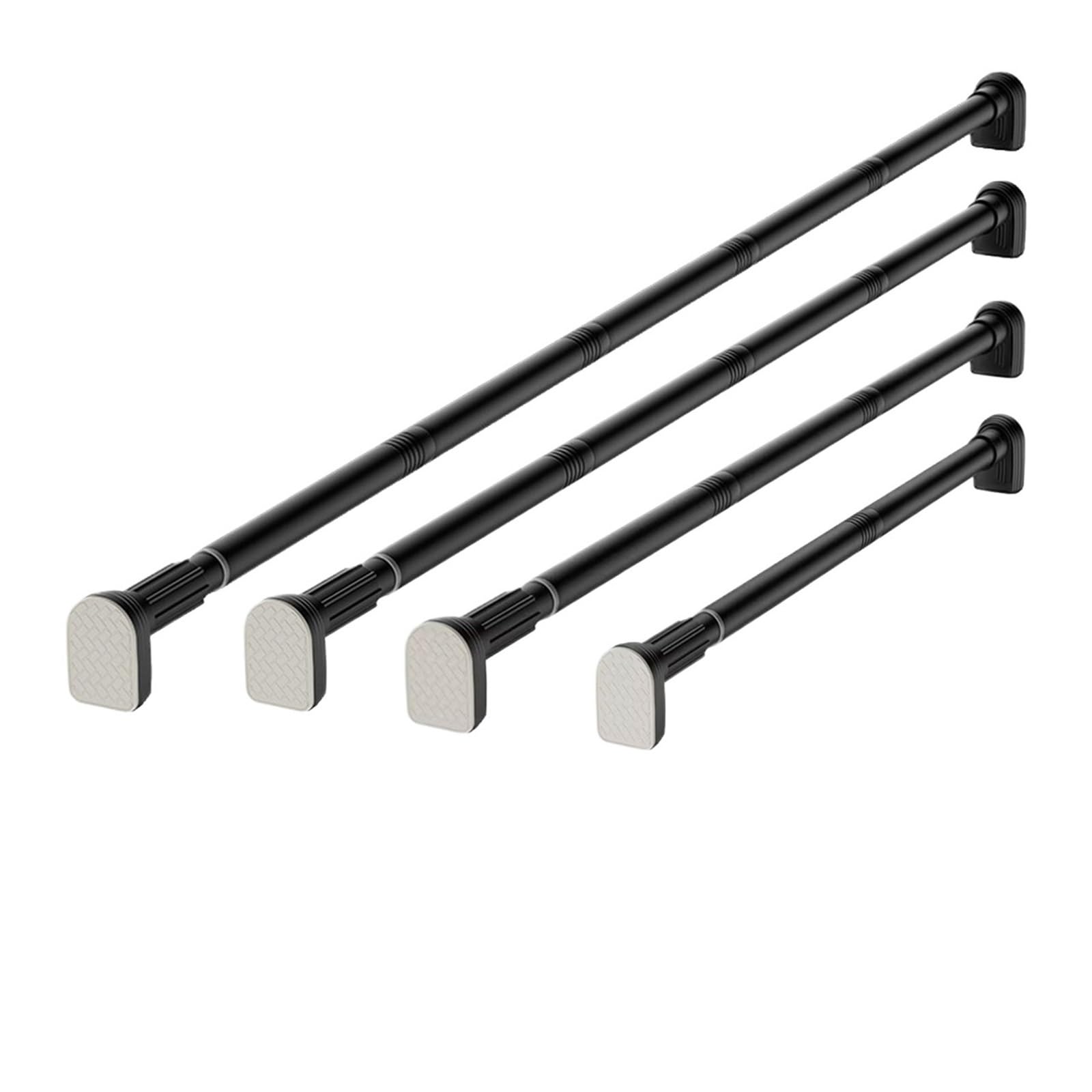 Heavy Duty Extendable Telescopic Shower Curtain Pole Rail Rod Bath Door Window for Wardrobe and Cloakroom(185-205cm)